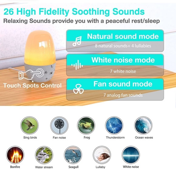 White Noise Machine with 26 Soothing Sounds - Picture 4 of 7
